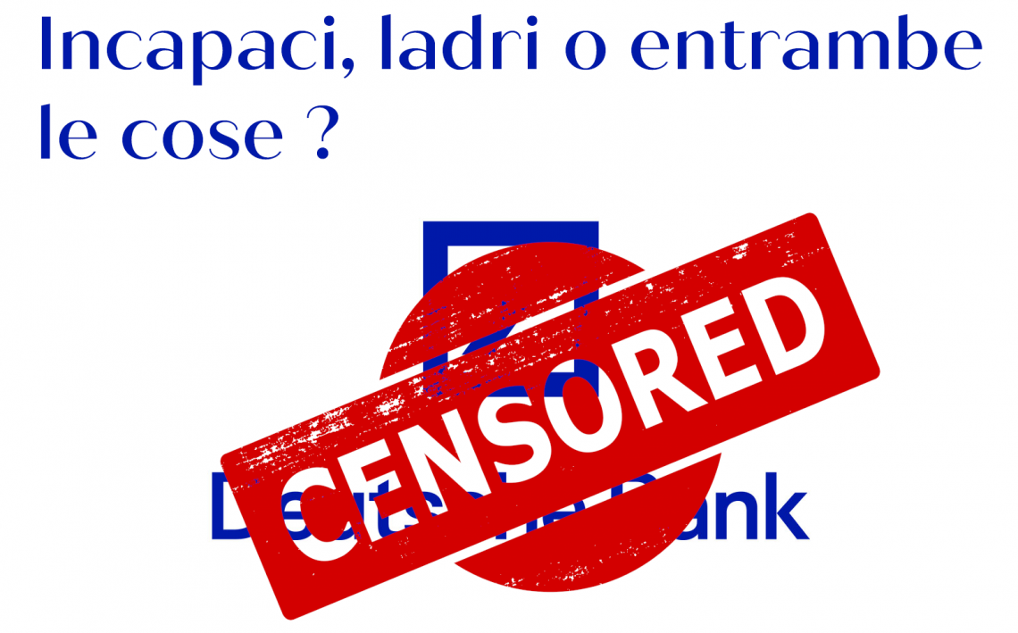 Di come sia giusto maltrattare quelli che ti vogliono fregare centinaia di migliaia di euro